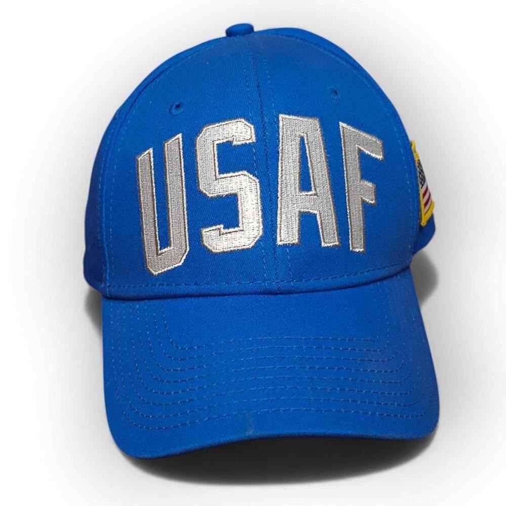 USAF Air Force Embroidered Falcon American Flag‎ Blue Baseball Cap Hat Men